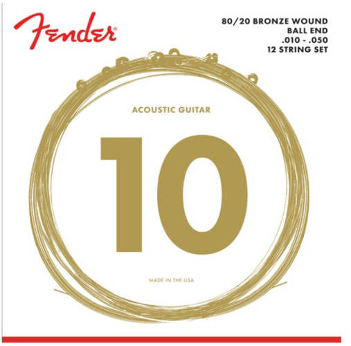 Cuerdas FENDER Acoustic 12cd 10-50 - Bronze