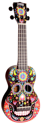 Ukulele soprano MAHALO Skull Black