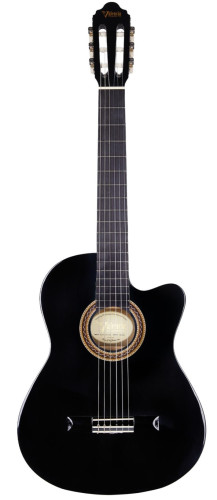 Guitare classique VALENCIA VC104TCBK corps étroit noir