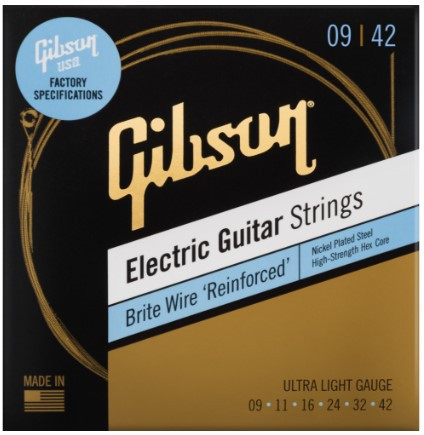 Cuerdas GIBSON 9-42 Electric Guitar Strings Ultra Light - Brite Wire Reinforced