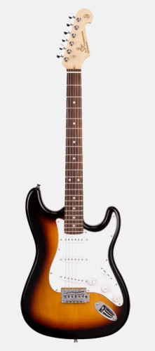 Guitarra eléctrica SX ED1 Strato 3 Tone Sunburst
