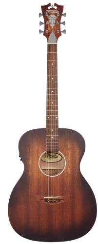 Guitare électroacoustique D'ANGELICO Premier Tammany Ls Aged Mahogany