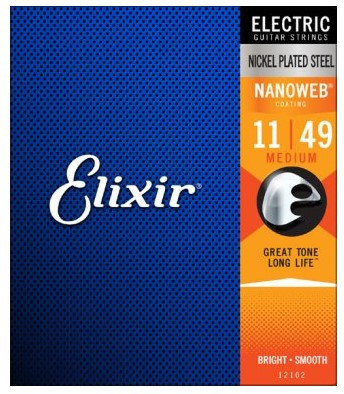 Cuerdas ELIXIR 11-49 Electric Guitar Nanoweb Coated