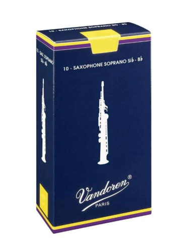 Caja de 10 cañas VANDOREN Saxo soprano 3 1/2