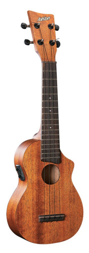 Ukelele electroacoustique Concert ASHTON 240EQ Acajou