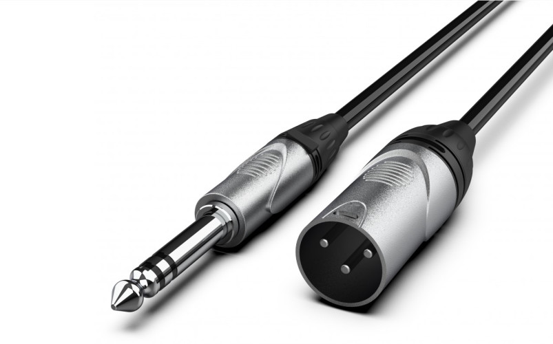 Câble AUDIBAX Pro XLR Mâle vers Jack Symétrique - 3m