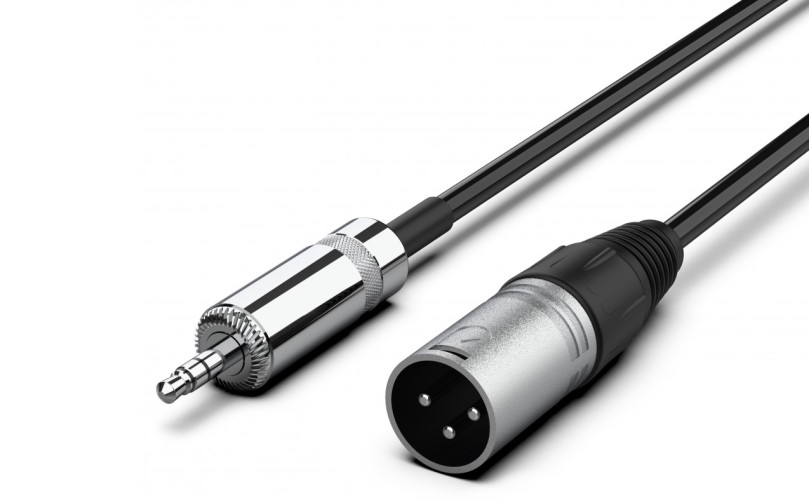 Cable AUDIBAX Silver XLR Mascle a Minijack Stereo 3m Negre