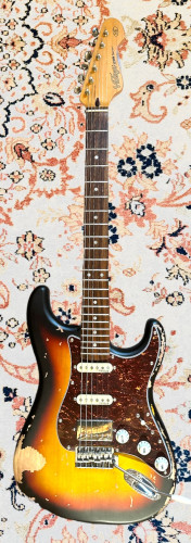 Guitarra eléctrica VINTAGE V6 HSS Icon Aged Gloss Relic - Sunset Sunburst