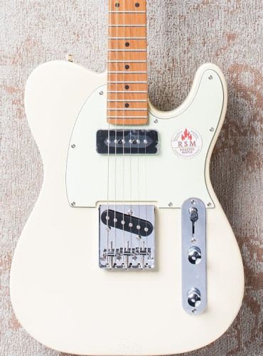 Guitare électrique BACCHUS Universe Series Tele Roasted P-90 - Old White