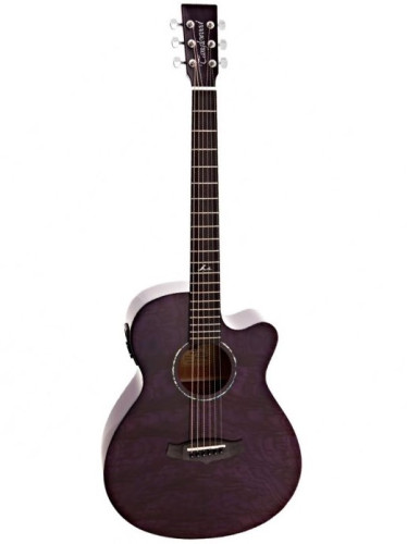 Guitare electroacoustique TANGLEWOOD Azure Super Folk, Foxglove Purple - TA4CE PU