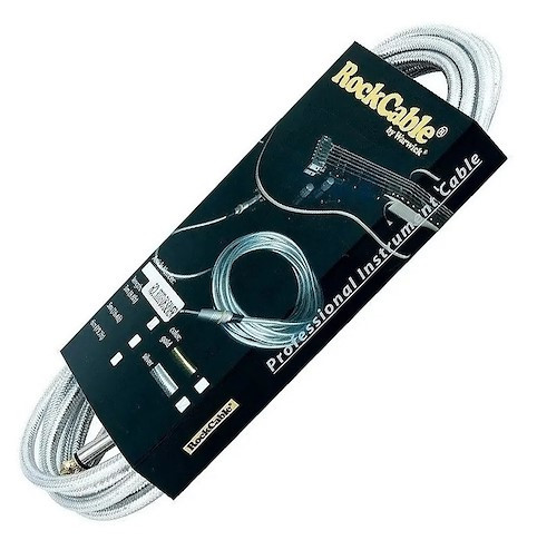 Cable de instrumento RockCable recto TS 1/4" 6m c/Silver