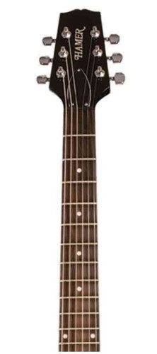 Guitare électrique HAMER Archtop Double Cutaway Transparent Black