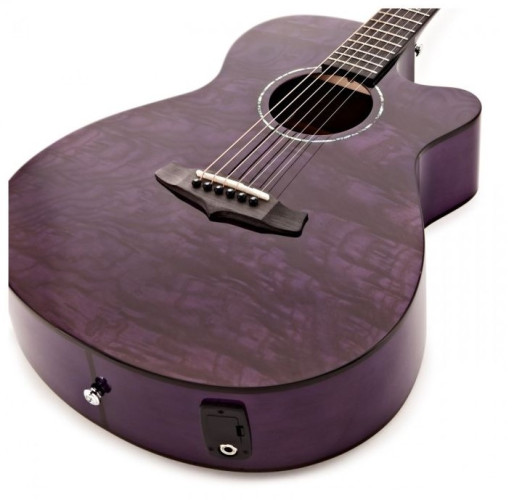 Guitare electroacoustique TANGLEWOOD Azure Super Folk, Foxglove Purple - TA4CE PU