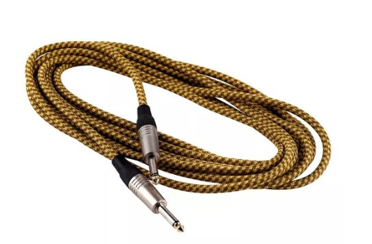 Cable ROCKCABLE – Recto, 3 metros, Vintage Tweed - RCL30203 TC D/GOLD