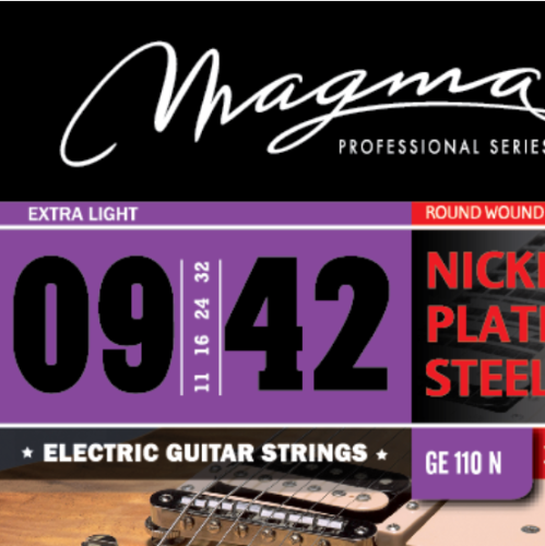 Cordes MAGMA GE110N 09-42 pour guitarre électrique en acier nickelé