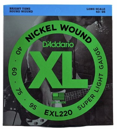 Cuerdas D'ADDARIO Bajo Eléctrico EXL220