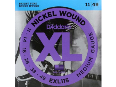 Cuerdas D'ADDARIO EXL115 11-49 Guitarra eléctrica