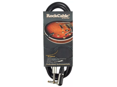 Cable de instrumento ROCKCABLE recto/acodado TS 1/4" 3m negro