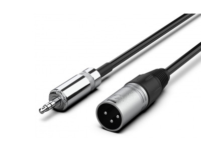 Cable AUDIBAX Silver XLR Mascle a Minijack Stereo 3m Negre