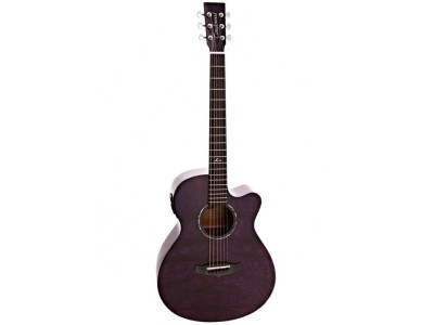 Guitare electroacoustique TANGLEWOOD Azure Super Folk, Foxglove Purple - TA4CE PU