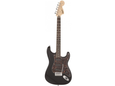 Guitare électrique SQUIER Affinity Series Stratocaster -  Black - Tortoise Pickguard