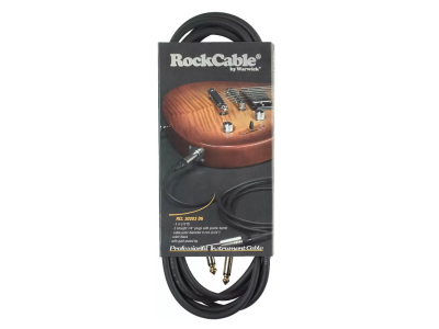 Câble instrument RockCable droit TS 1/4" 3m c/noire
