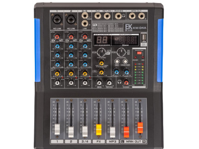 Table de mixage EK AUDIO amplifiée avec effets KW04A