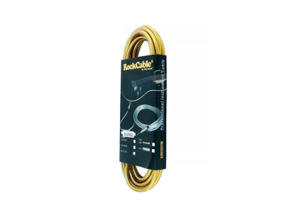 Cable de instrumento RockCable recto TS 1/4" 6m c/Gold