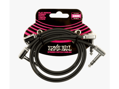 ERNIE BALL Patch Cables 24IN 2-pack couleur Noire